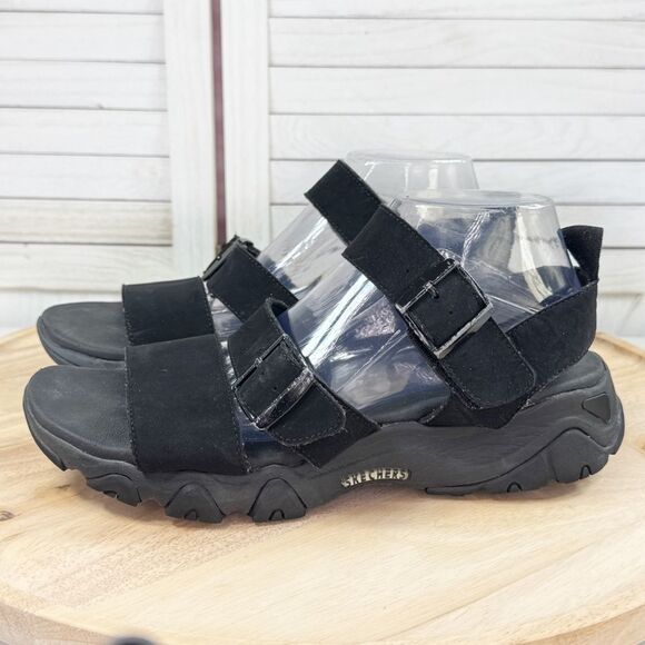 Skechers D Lites 2.0 Cool Cosmos Sport Strap Sandals Black Womens 10 - Picture 4 of 13